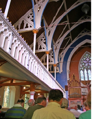 Congregation during morning worship